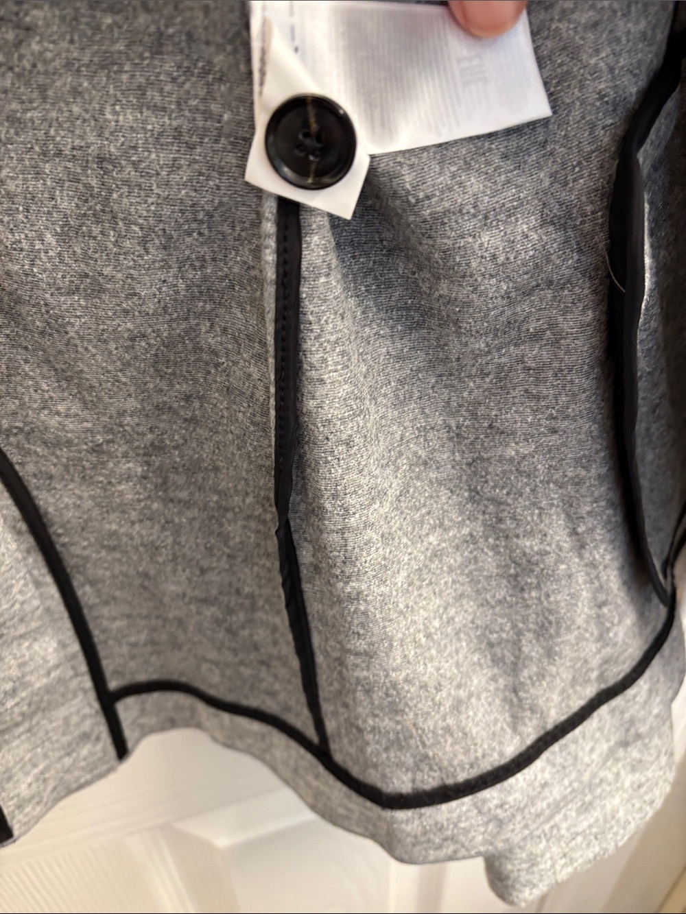NWT Banana Republic Light Gray Knit/Wool Long and Lean Blazer - Perfect Size 12 - Picture 8 of 16